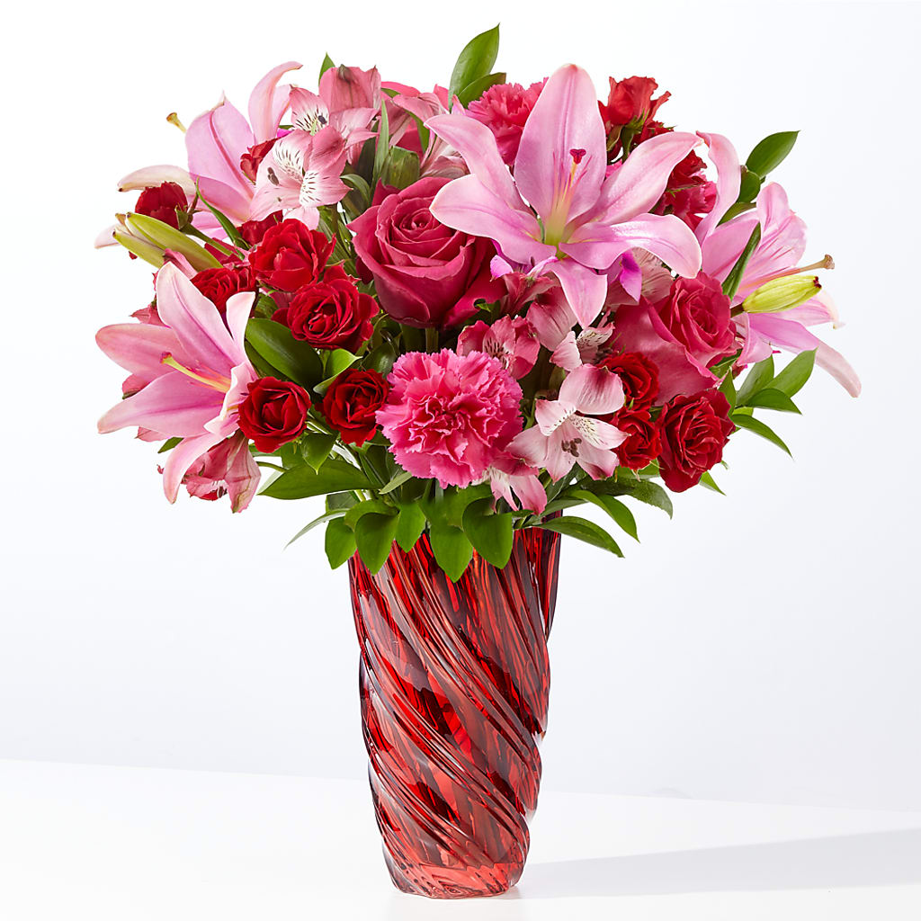 In Love Bouquet with Luxe Swirl Vase – Deux Gars Des Fleurs, Sorel PQ