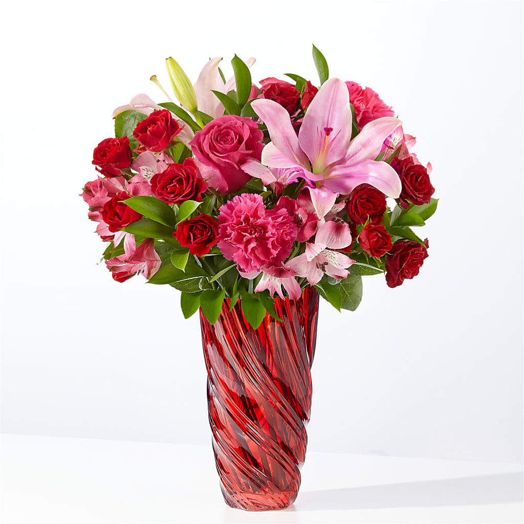 In Love Bouquet with Luxe Swirl Vase – Deux Gars Des Fleurs, Sorel PQ