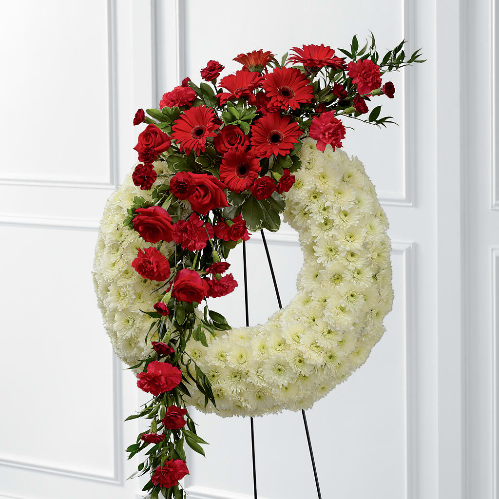 Graceful Tribute Wreath – Deux Gars Des Fleurs, Sorel PQ