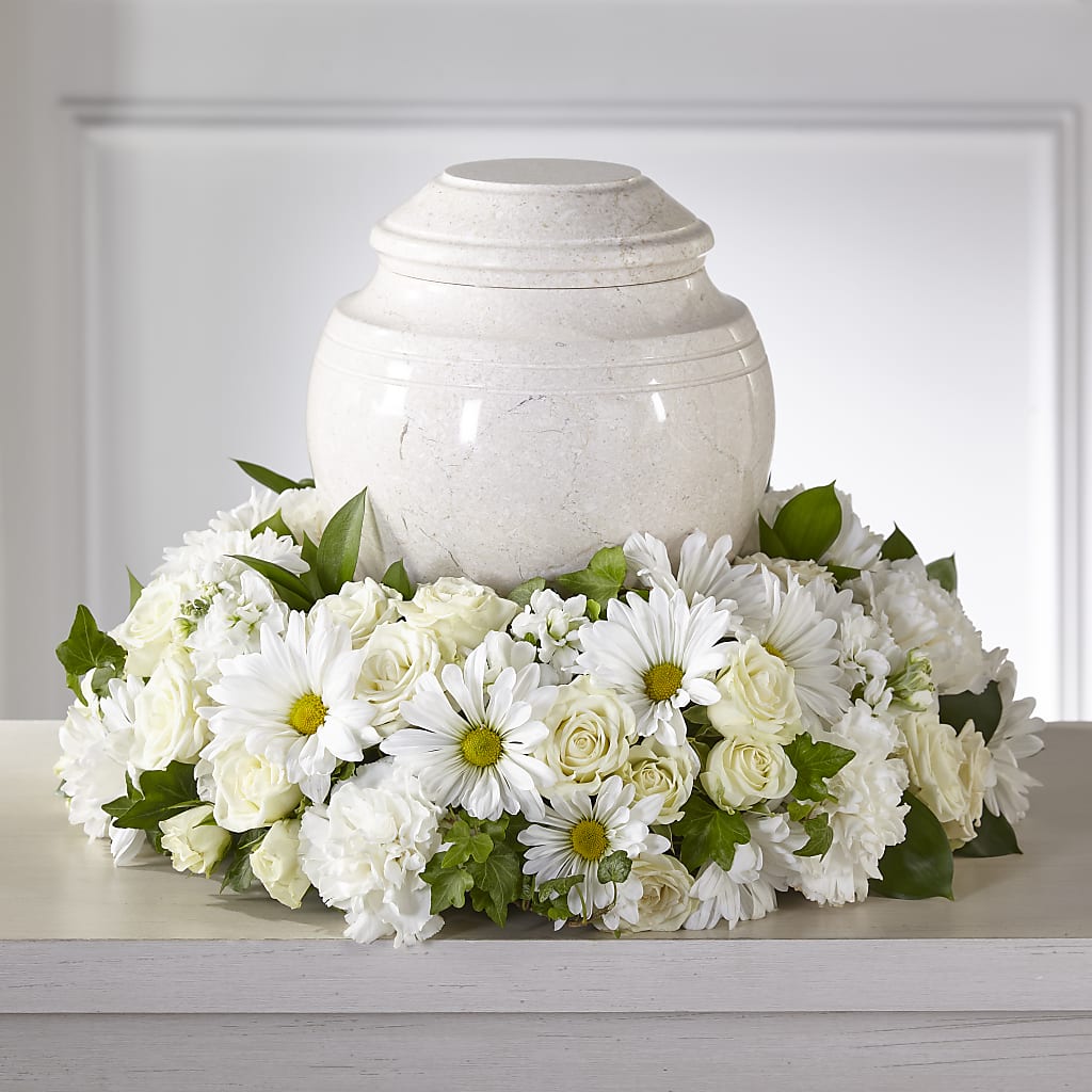 Ivory Gardens Cremation Adornment – Deux Gars Des Fleurs, Sorel PQ