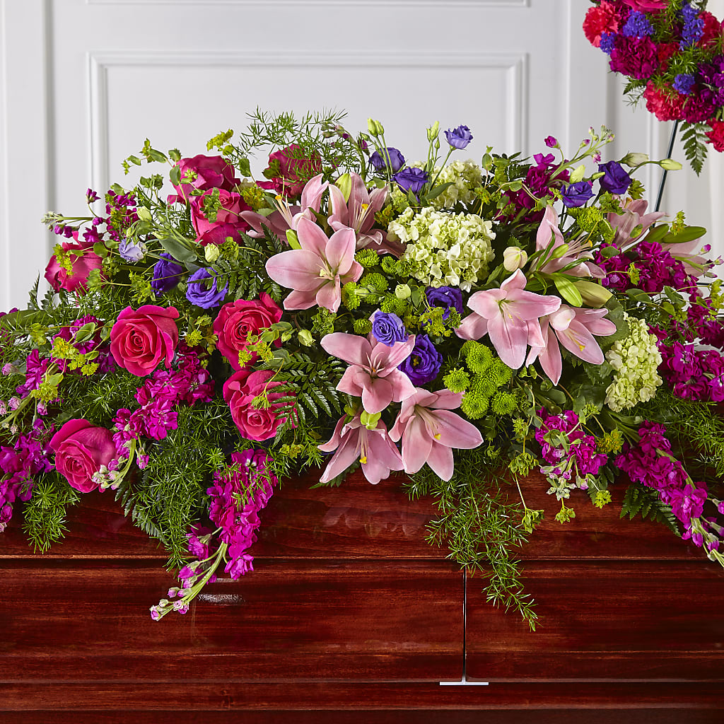 Radiant Tribute Casket Spray – Deux Gars Des Fleurs, Sorel PQ