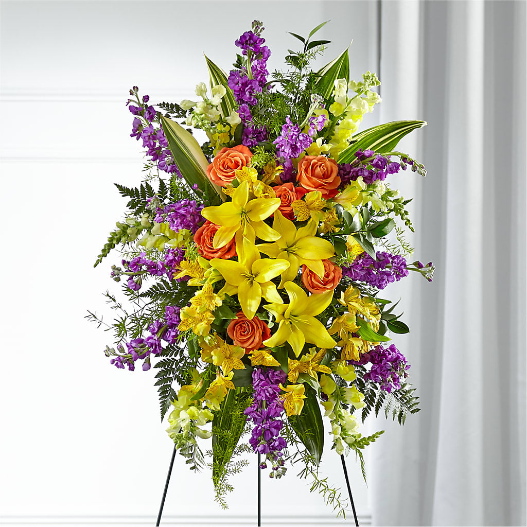 Thoughtful Prayers Standing Spray – Deux Gars Des Fleurs, Sorel PQ