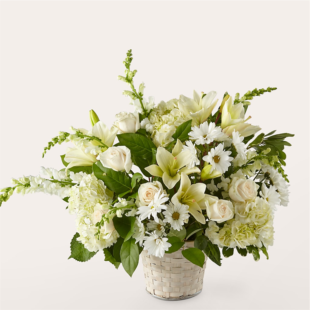 Ivory Elegance Floral Basket – Deux Gars Des Fleurs, Sorel PQ