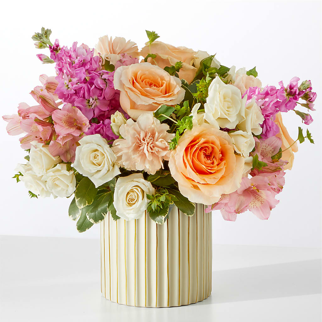 Paradise Bouquet with Ivory Vase – Deux Gars Des Fleurs, Sorel PQ