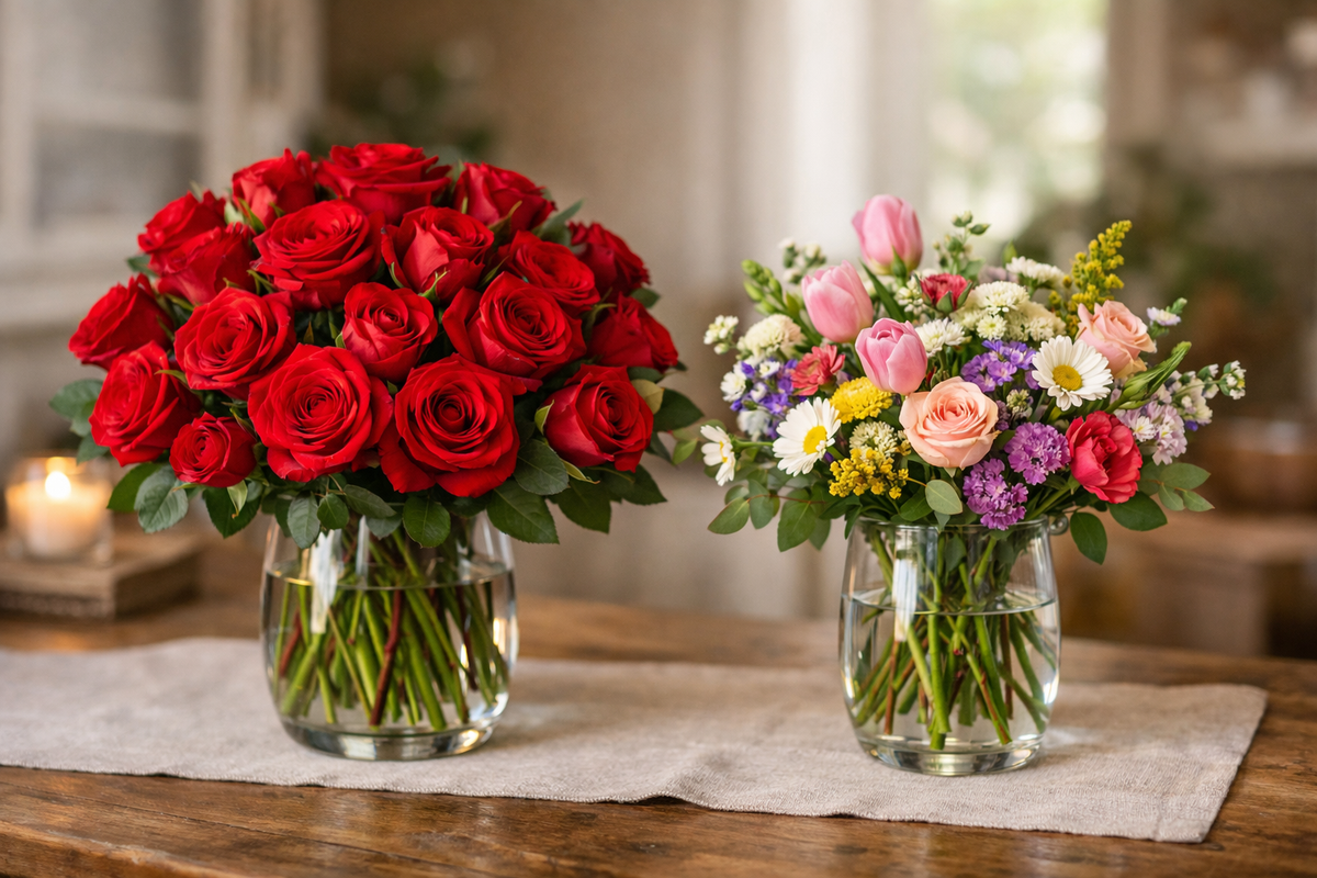 Sweetheart Roses Vs Roses Valentine's Day Dilemma: Choosing Between Roses and Mixed Bouquets for ...