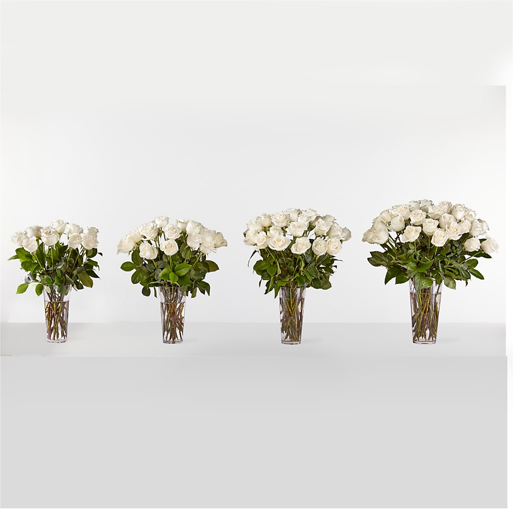 Long Stem White Rose Bouquet –  Deux Gars Des Fleurs, Sorel PQ