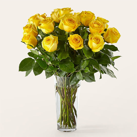 Long Stem Yellow Rose Bouquet –  Deux Gars Des Fleurs, Sorel PQ