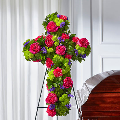 Tribute Rose Floral Cross –  Deux Gars Des Fleurs, Sorel PQ