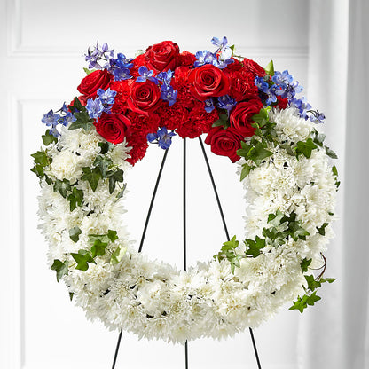 Patriotic Passion Wreath –  Deux Gars Des Fleurs, Sorel PQ