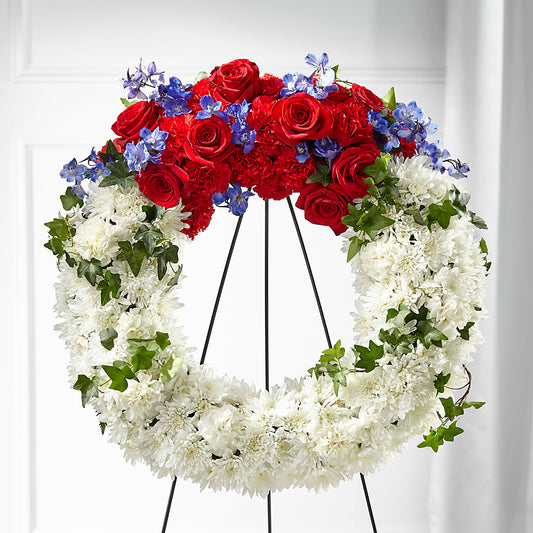 Patriotic Passion Wreath –  Deux Gars Des Fleurs, Sorel PQ