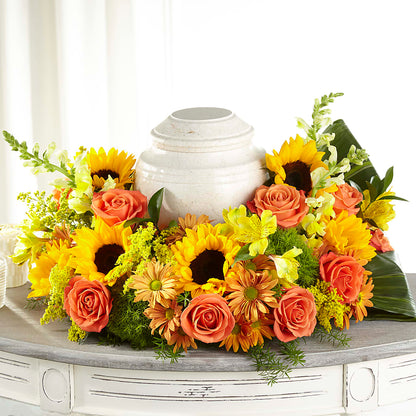 Faithful Sunflower Cremation Adornment –  Deux Gars Des Fleurs, Sorel PQ