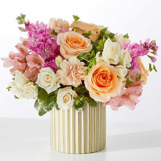Paradise Bouquet with Ivory Vase –  Deux Gars Des Fleurs, Sorel PQ