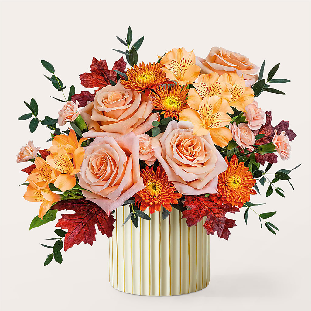 Spiced Latte Bouquet with Ivory Vase –  Deux Gars Des Fleurs, Sorel PQ