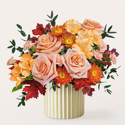 Spiced Latte Bouquet with Ivory Vase –  Deux Gars Des Fleurs, Sorel PQ