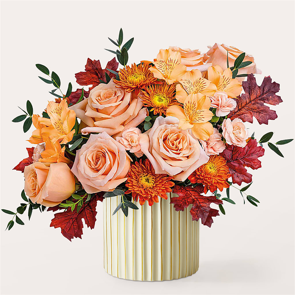 Spiced Latte Bouquet with Ivory Vase –  Deux Gars Des Fleurs, Sorel PQ